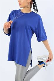 19 95 Tl Mavi Duble Kol Yirtmacli Salas Tisort 32996 Modamizbir 2020 Mankenler Tisort Giyim