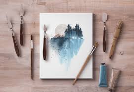 This canvas is for digital artists who wanna create a stunning presentation of. 40 Elegant Canvas Mockup Templates For Art Presentation Decolore Net