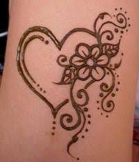 Heart And Flower Cute Simple 5 Er For Festivals Henna Tattoo Designs Henna Designs Henna Patterns
