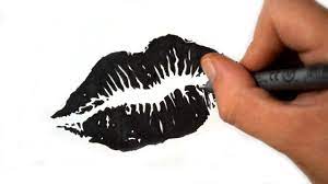 Keep lipstick off your teeth by sticking your clean pointer finger in your mouth, wrapping your lips around it, and pulling it out. How To Draw Lipstick Marks Black Tattoo Design Youtube