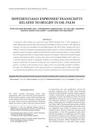 81 & 82, lorong perak 20, sri mergong taman industri ringan, jalan gangsa alor setar 05150: Pdf Differentially Expressed Transcripts Related To Height In Oil Palm