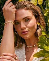 Kendra Scott Gigi Gold Strand Necklace in Black Mix