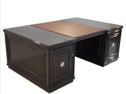 5 out of 5 stars. Lot Art Xxl Art Deco Desk In High Gloss Black With Leather Top