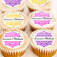 Personalised Mehndi Cupcake Toppers Available At Www Debskitchencakes Co Uk Cake Toppers Cake Makers How To Make Cake