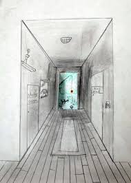 One Point Perspective With Surrealist Doors Cool Perspective Art One Point Perspective Art Lessons Elementary