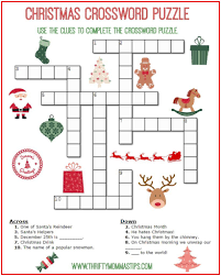 Christmas Crossword Puzzle Printable Thrifty Momma S Tips Christmas Crossword Puzzles Christmas Crossword Kids Crossword Puzzles
