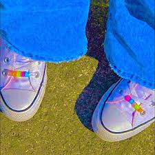 Directress ties a knot at the end of the shoelace. Indie Shoes With Beads Aesthetic Novocom Top