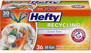 Unlike opaque options that are easily mistaken for garbage, hefty transparent plastic recycling bags make visual identification easy in your kitchen, on the . Amazon Com Hefty Recycling Trash Bags Clear 30 Gallon 36 Count Everything Else