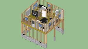In what could have been the third bay, the owner insulated and finished the interior. 24x24 Apartment Garage 3d Warehouse