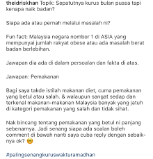 Tiada Istilah Diet Cuma Idris Khan Kongsi Makanan Malaysia Banyak Tak Sihat Media Hiburan