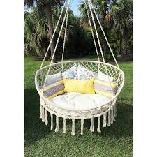 Create Your Escape With Our Bliss Hammocks Large Rope Hammock Chair This Hand Woven Cotton Rope Chair Hammock Chair Rope Hammock Chair Hanging Hammock Chair
