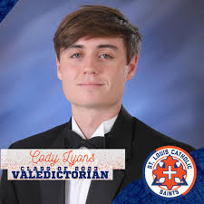 Saints Val & Sal 📚 Congratulations to the Class of 2023's Valedictorian, Cody  Lyons and Salutatorian, Hannah Williams. Both students gave an  inspirational speech at graduation full of love and encouragement for