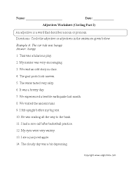 Adjectives Worksheet Circling Part 2 Intermediate Adjective Worksheet Adjectives Adjective Words