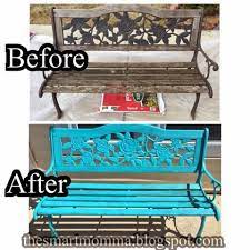 Spray Paint An Old Bench Old Benches Wood Bench Outdoor Painting Outdoor Wood Furniture