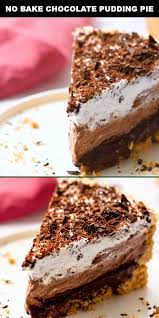 No Bake Chocolate Pudding Pie Video Baked Chocolate Pudding Chocolate Pudding Desserts Chocolate Pie Recipes