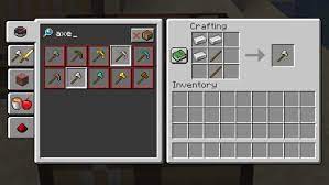 In this example, we are going to use a diamond pickaxe to dig up the . Taking Inventory Axe Minecraft