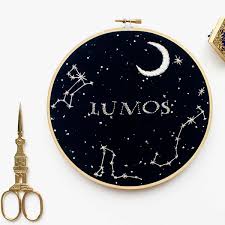 I've seen so many gorgeous free hand embroidery patterns out there that i wanted to round them up into one place for easy reference. Harry Potter Lumos Constellation Star Embroidery Pattern Metallic Thread Tips For The Frills