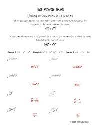 The worksheet is an assortment of 4 intriguing pursuits that power rule derivatives worksheet. Exponents Power Rule Worksheet By 8 Minute Maths Tpt