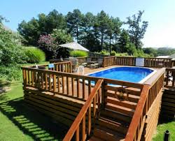 This pool deck design will require more planning. Modern Above Ground Pool Designs