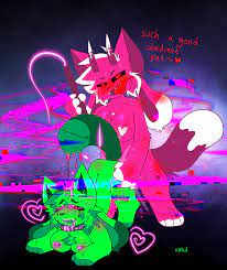 <3 eyes abstract background anthro bodily fluids bondage breasts  canid canine canis crystal sprinkles digital media (artwork) domestic cat  domestic dog dominant duo english text felid feline felis female