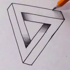 Hoe Teken Je De Onmogelijke Driehoek Superleuk Nl Illusion Art Geometric Art Illusion Drawings