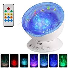 Remote Ocean Night Light Projector With Music And Timer Baby Rotating Projection Night Lamp White For Kids Friends Party Nursery Bedroom 12 Leds 7 Colors For In 2020 Ocean Night Lights