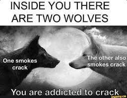INSIDE YOU THERE ARE TWO WOLVES crack - iFunny Brazil
