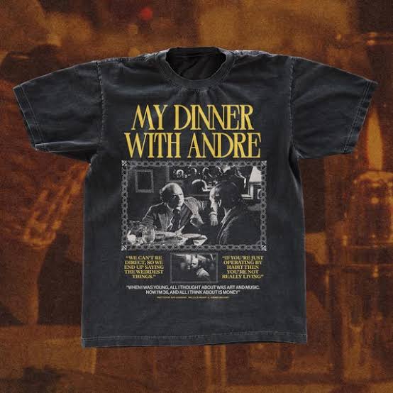 My Dinner With Andre Movie T-shirt, 1981 Wallace Shawn Shirt, Black Classic  Tee Gildan 5000, Streetwear, Janus Film - Etsy Israel