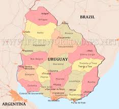 Independent country in south america. Uruguay Political Map