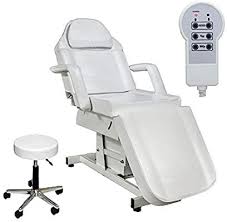 Amazon Com Lcl Beauty Fully Electric Adjustable Facial Bed Massage Table White Beauty In 2020 Massage Table Salon Equipment Adjustable Table