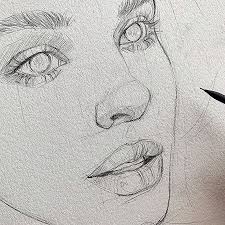 Simple Aesthetic Drawing Examples Portretnye Zarisovki Risunki Lica Risovat Glaza