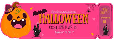 Create a truly personal gift. Cute Halloween Costume Party Ticket Template Postermywall