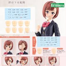 Kotobukiya 壽屋創彩少女庭園組裝模型- 1/10 自訂臉部＆水貼套組 ...