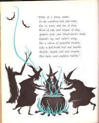 Macbeth S Witches Illustration From Vintage Halloween Book I Learned This When I Was In Grade School Waaa Halloween Books Halloween Poems Vintage Halloween