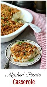 Mashed Potato Casserole With A Cheesy Breadcrumb Topping Recipe Potato Casserole Mashed Potato Casserole Veggie Recipes