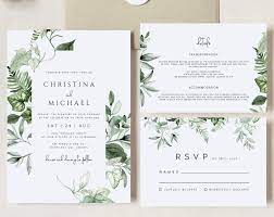 Wedding Invite Template Greenery Eucalyptus Printable Rsvp Details Digital Download Diy Editable Foliage Minimal Invitation Gr36ps Minimal Wedding Invitation Instant Download Wedding Invitations Wedding Invitation Sets