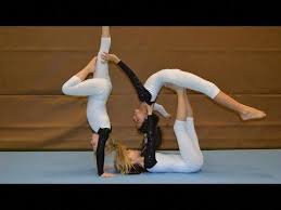 Yoga Stretches For Flexibility Stretching Exercises For Beginners Workout Flexibility Flexibleposes In 2020 Partner Acrobatics Aerobics Workout Workout For Beginners
