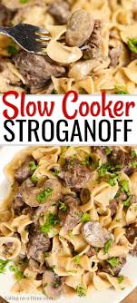 Easy Crock Pot Beef Stroganoff Recipe Simple Slow Cooker Meal Recipe Stroganoff Recipe Easy Stroganoff Recipe Crockpot Beef