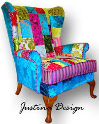 Unique One Off Vintage Patchwork Chair Sofa Designers Guild Fabric On Ebay Patchwork Furniture Patchwork Chair Funky Chairs