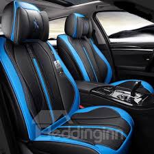 Two Gifts For Free Energetic Mixed Color Leather Stripes Design Sport Universal Fit Car Seat Leather Car Seat Covers Custom Car Interior Automotive Upholstery