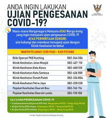 Senarai dan lokasi klinik 1 malaysia yang terdapat di kuching. Datuk Jahat Hensem On Twitter Do You Wish To Undergo A Covid 19 Detection Test Any Malaysian Foreign Citizens That Wish To Undergo Covid 19 Detection Tests At Their Own Request Do Call