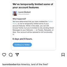 Boebert responds after california democrats mock her gun boebert also addressed a twitter post by california democrat katie porter, who wrote about. Rep Lauren Boebert Says Twitter Locked Her Account