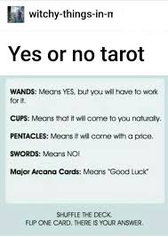 Yes Or No Tarot Tarot Tarot Guide Reading Tarot Cards