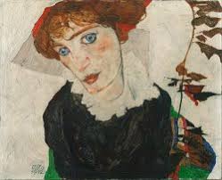 Egon Schiele Portrait of The Artist's Sister in Law, Adele Harms, 1917 Art  Painting for sale