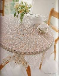 Tig Isleri Orguler Dantel Yuvarlak Masa Ortusu Krose Filet Crochet Ve Doilies