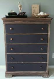 Two Tone Dresser Stain And Paint Rustic Dresser Redo Furniture Diy Furniture