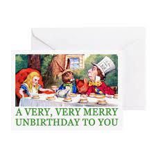 Amazon.com : CafePress A VERY MERRY UNBIRTHDAY Greeting Card, Note Card,  Birthday Card, Blank Inside Matte Glossy : Office Products