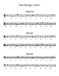 Note Naming Worksheets 3 Levels Treble Alto And Bass Clefs Alto Student Writing Worksheets