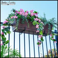 Can you put a flower box on a railing? Deck Rail Planter Boxes Planters For Railings Hooks Lattice