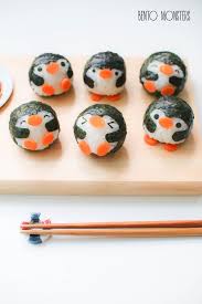 Sushi Penguins Lustig Essen Japanische Essenskunst Niedliche Rezeptideen
